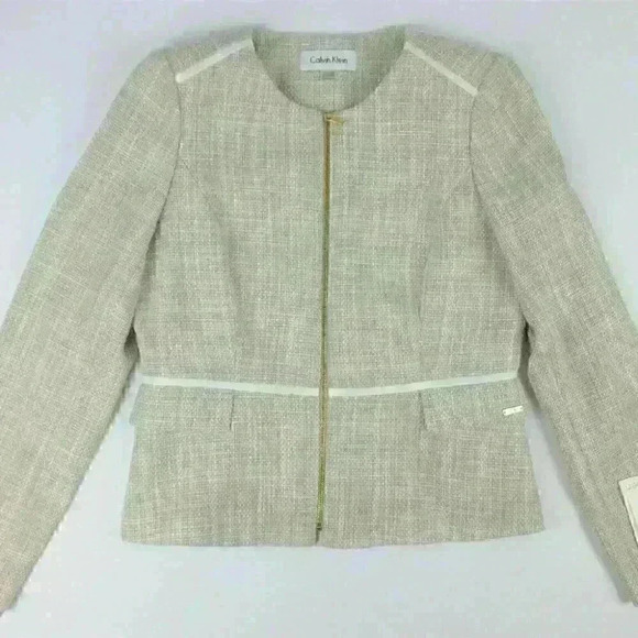 Calvin Klein Womens 10P Zip-Front Jacket NWT $139 - Picture 1 of 5